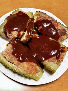 ゴーヤハンバーグ(肉詰め)-レシピのメイン写真