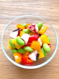 タコとパプリカと枝豆のマリネ-レシピのメイン写真