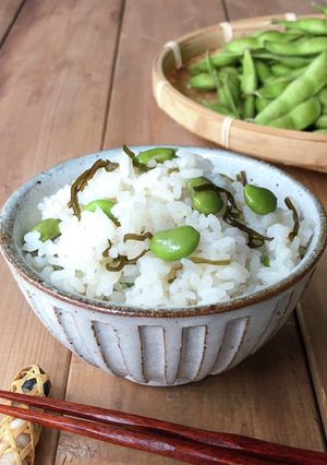 簡単♪枝豆と塩昆布のごはん-レシピのメイン写真