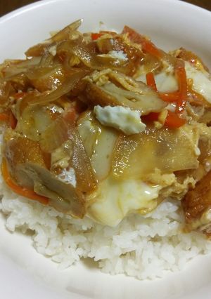 ゴボ天たまご丼-レシピのメイン写真