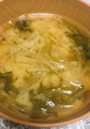 この時期オススメ！大根と水菜のお味噌汁-レシピのメイン写真