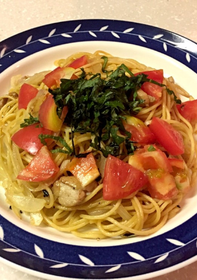 御茶漬けの素で和風パスタ-レシピのメイン写真