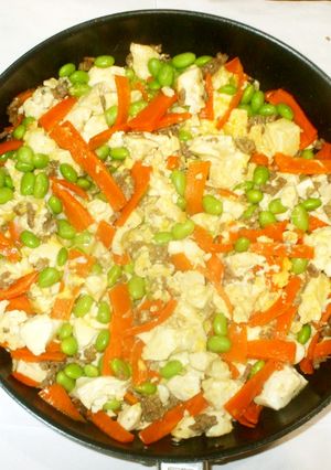 ひき肉炒り豆腐♪簡単水切りなし-レシピのメイン写真