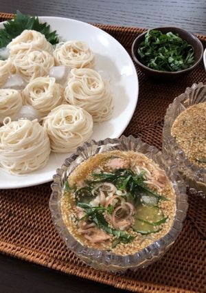 時短&簡単☆ツナ缶で冷や汁風そうめん-レシピのメイン写真