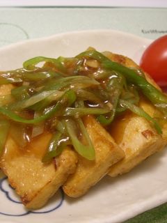 厚揚げ豆腐のねぎあんかけ-レシピのメイン写真
