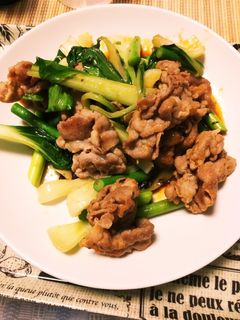チンゲン菜と豚の炒め物-レシピのメイン写真