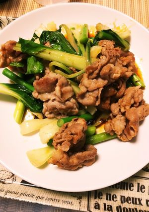 チンゲン菜と豚の炒め物-レシピのメイン写真