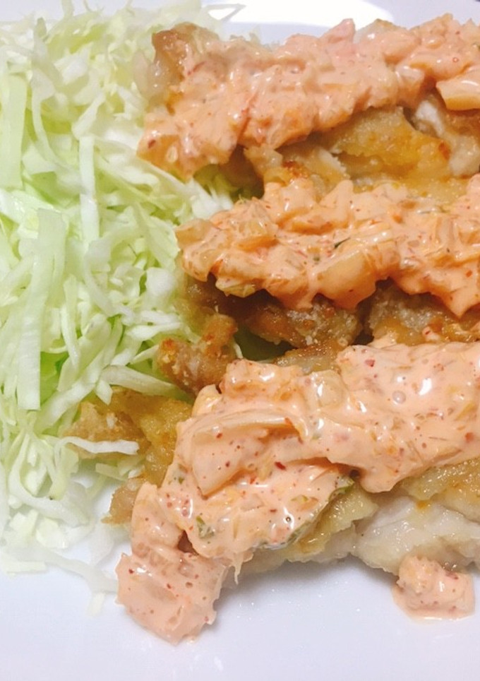 夏を乗り切る！揚げ鶏のキムマヨソースかけ-レシピのメイン写真