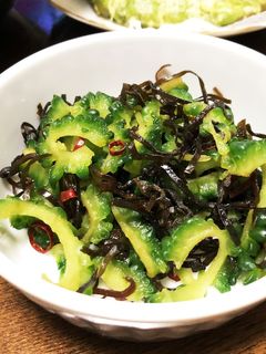 あっという間に完成、ゴーヤの塩昆布和え-レシピのメイン写真