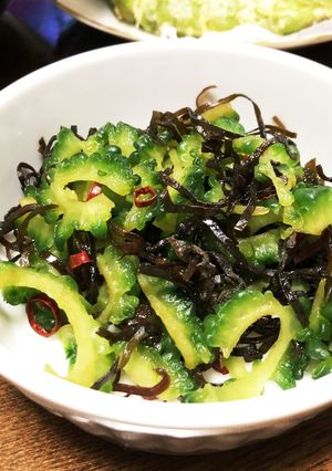 あっという間に完成、ゴーヤの塩昆布和え-レシピのメイン写真