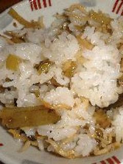 揚げじゃこと野沢菜の混ぜご飯-レシピのメイン写真