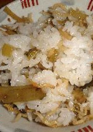 揚げじゃこと野沢菜の混ぜご飯-レシピのメイン写真