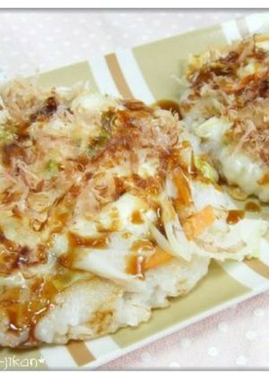 押し麦を使ったライスピザ お好み焼き風-レシピのメイン写真