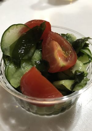 ミニトマト×わかめ×きゅうりの酢の物-レシピのメイン写真