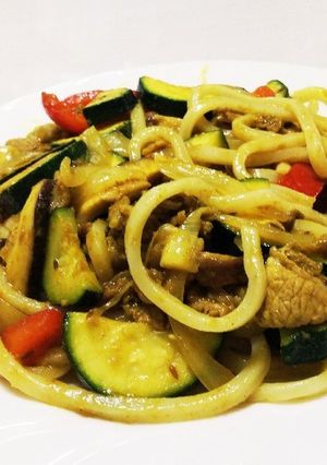 インド風焼きうどん-レシピのメイン写真