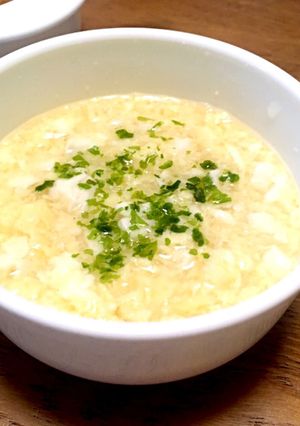 【離乳食】卵と豆腐のスープ-レシピのメイン写真
