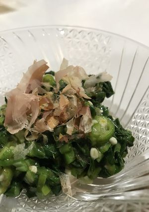 つるむらさき×オクラ×大葉さっぱりタタキ-レシピのメイン写真