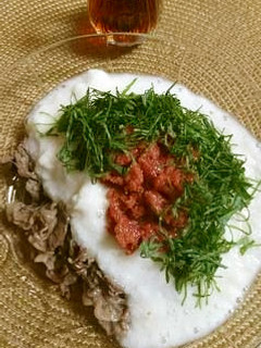 牛肉炒めの梅肉のせ-レシピのメイン写真