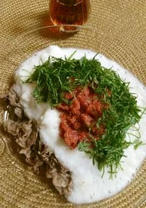 牛肉炒めの梅肉のせ-レシピのメイン写真