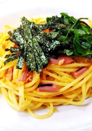 塩辛と卵のスパゲティ-レシピのメイン写真