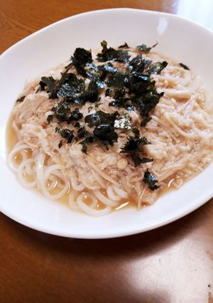 なめ茸とろろ冷やしうどん-レシピのメイン写真