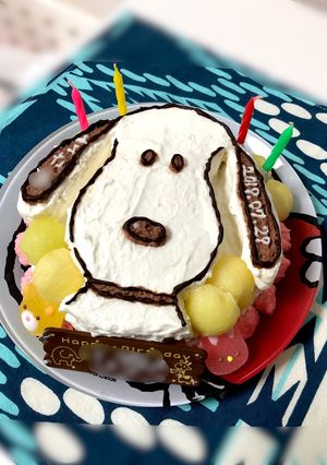 スヌーピー デコケーキ-レシピのメイン写真