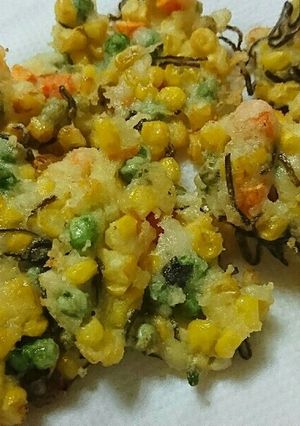 ミックスベジタブルと、塩昆布の天ぷら☆-レシピのメイン写真