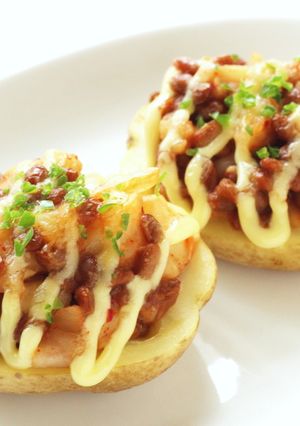 納豆とキムチのポテトカップグラタン-レシピのメイン写真
