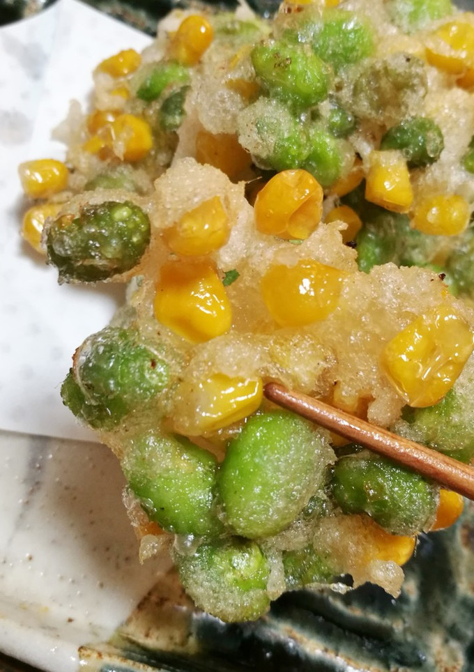 枝豆とコーンのかき揚げ-レシピのメイン写真