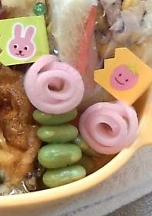 枝豆ピックにお花が咲いた!お弁当の隙間に-レシピのメイン写真