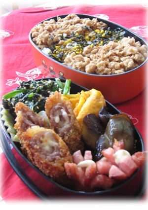鳥そぼろ弁当-レシピのメイン写真