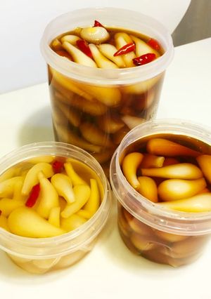 発酵させて本格的！赤酢でらっきょう漬け-レシピのメイン写真
