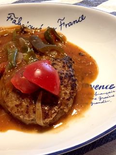 野菜たっぷり 煮込みハンバーグ-レシピのメイン写真