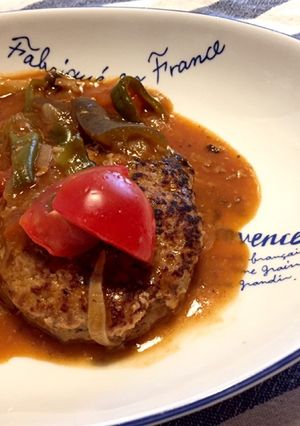 野菜たっぷり 煮込みハンバーグ-レシピのメイン写真