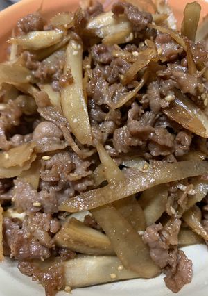 牛肉ゴボウ炒め〜ご飯がススムよ笑-レシピのメイン写真