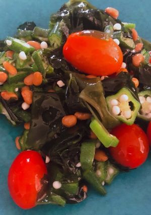 夏野菜でサッパリ満腹ネバネバサラダ-レシピのメイン写真