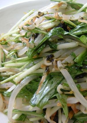 水菜ともやしと小エビのりサラダ-レシピのメイン写真