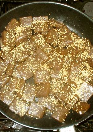 こんにゃく甘辛胡麻炒め♪簡単-レシピのメイン写真
