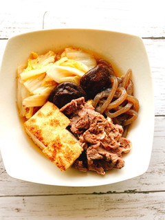 レンジで簡単!ヘルシーすき焼き-レシピのメイン写真
