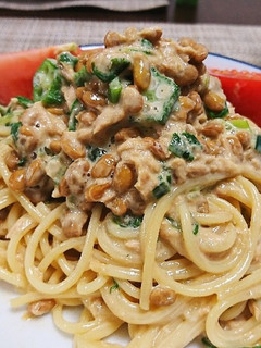 感動リピ!ツナ・納豆・オクラの和風パスタ-レシピのメイン写真