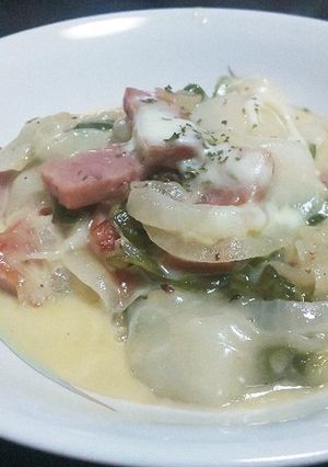 厚切りハムと野菜のもちもちチーズ蒸し-レシピのメイン写真