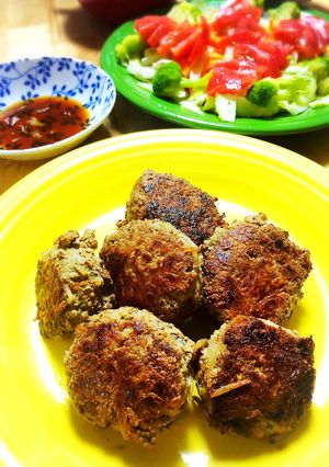 韓国・妊婦糖質制限・もやしハンバーグ-レシピのメイン写真