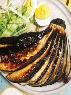 こねない♪茄子の扇子バーグ♪-レシピのメイン写真