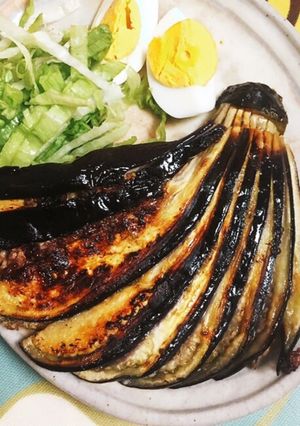 こねない♪茄子の扇子バーグ♪-レシピのメイン写真