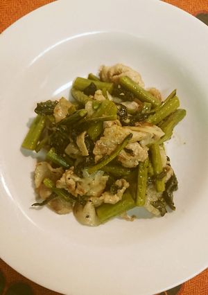 つるむらさき豚バラ炒め-レシピのメイン写真