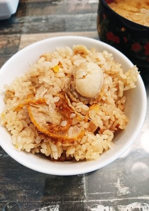 お焦げが出来るホタテたっぷり炊き込みご飯-レシピのメイン写真