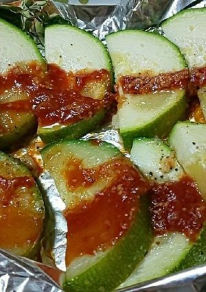 ズッキーニのケチャップホイル焼き-レシピのメイン写真