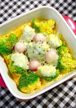 レンジで簡単！ブロッコリーエッグチーズ-レシピのメイン写真