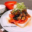 うま辛牛肉&夏野菜の豆腐サラダ