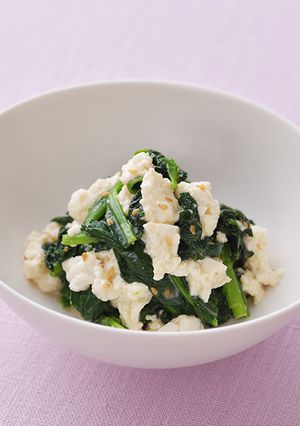 ほうれん草と豆腐のごまドレあえ-レシピのメイン写真